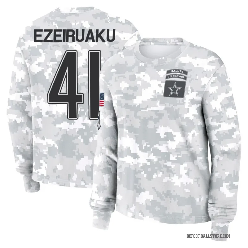 Donovan Ezeiruaku Women's Camo Dallas Cowboys Arctic 2024 Salute to Service Long Sleeve T-Shirt