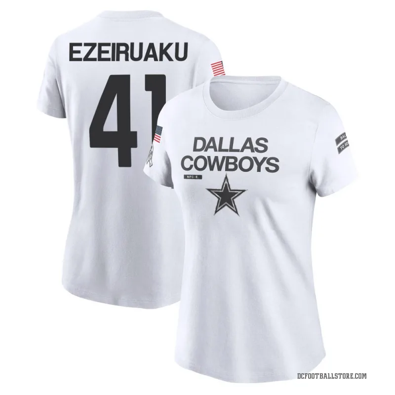 Donovan Ezeiruaku Women's White Dallas Cowboys 2024 Salute to Service Performance T-Shirt