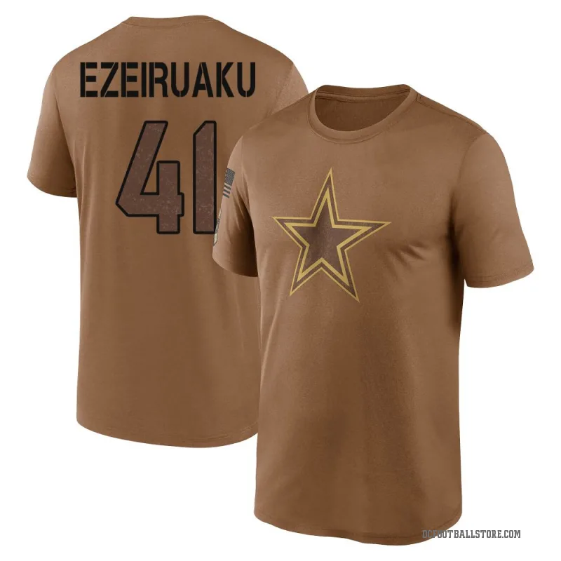 Donovan Ezeiruaku Youth Brown Dallas Cowboys 2023 Salute To Service Performance T-Shirt
