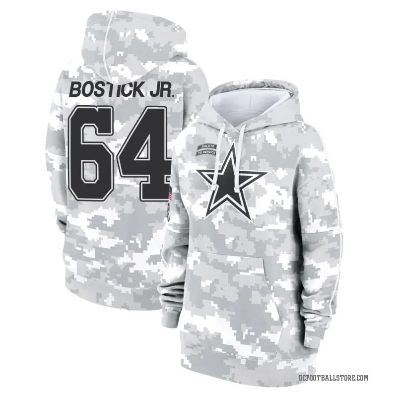Earl Bostick Jr. Women's Camo Dallas Cowboys Arctic 2024 Salute to Service Club Fleece Pullover Hoodie
