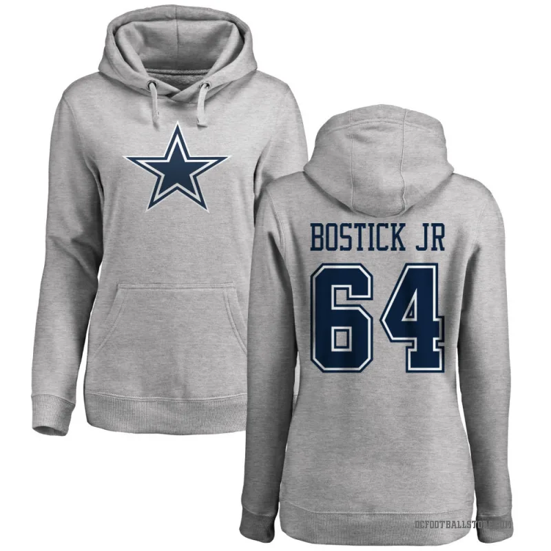Earl Bostick Jr. Women's Dallas Cowboys Pro Line by Branded Ash Logo Pullover Hoodie