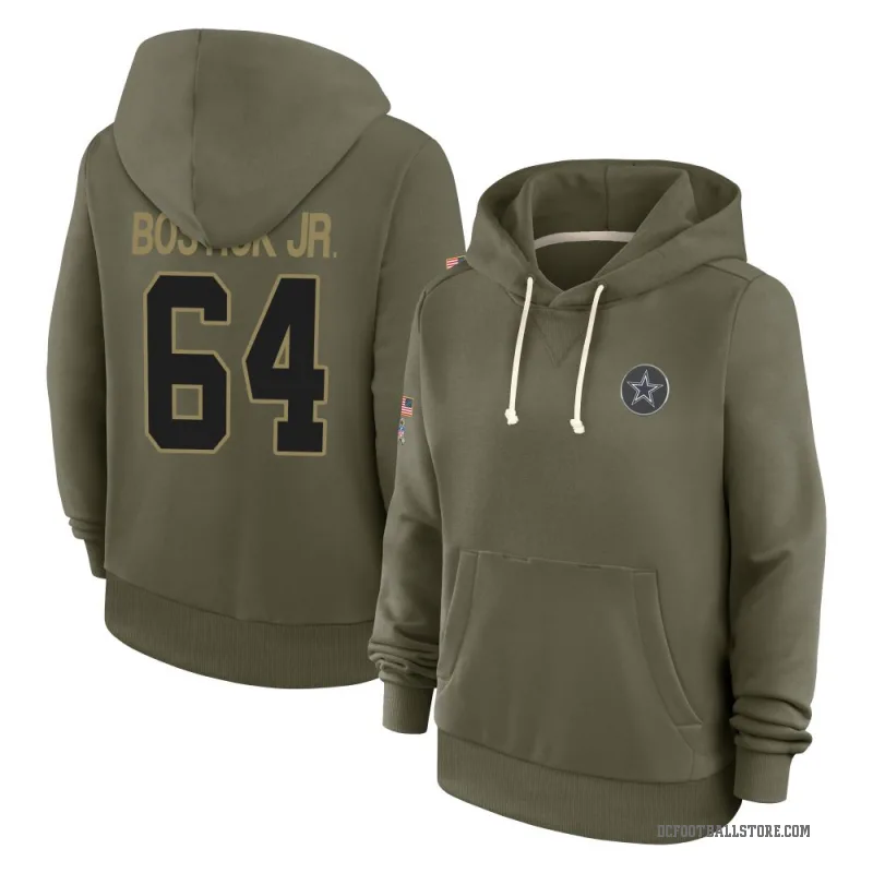 Earl Bostick Jr. Women's Olive Dallas Cowboys 2025 Salute to Service Hoodie