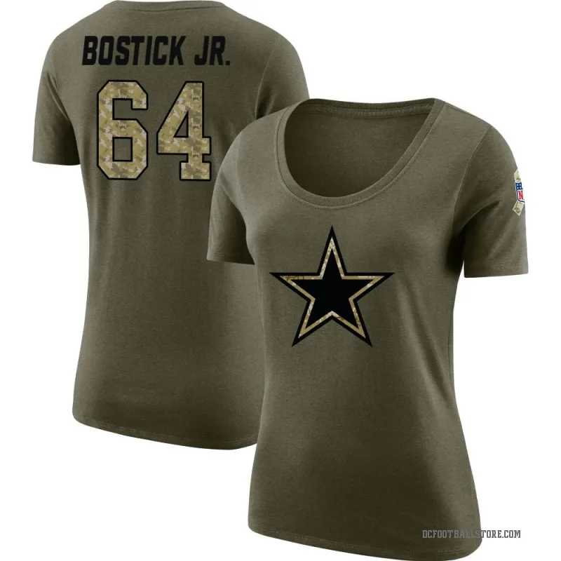 Earl Bostick Jr. Women's Olive Dallas Cowboys Salute to Service Scoop Neck T-Shirt