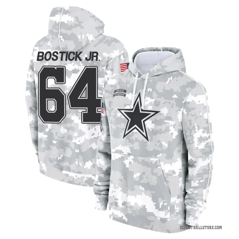 Earl Bostick Jr. Youth Camo Dallas Cowboys Arctic 2024 Salute to Service Club Fleece Pullover Hoodie