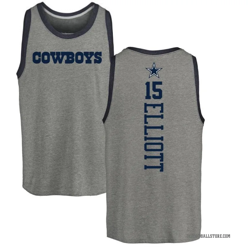 Ezekiel Elliott Men's Ash Dallas Cowboys Backer Tank Top -