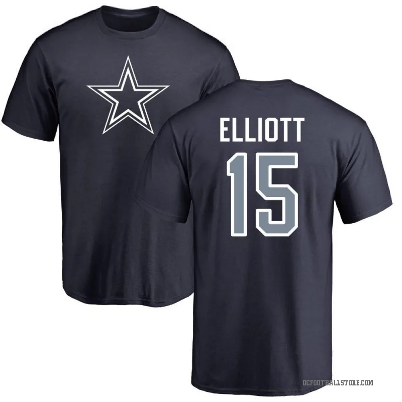 Ezekiel Elliott Men's Navy Dallas Cowboys Logo T-Shirt -