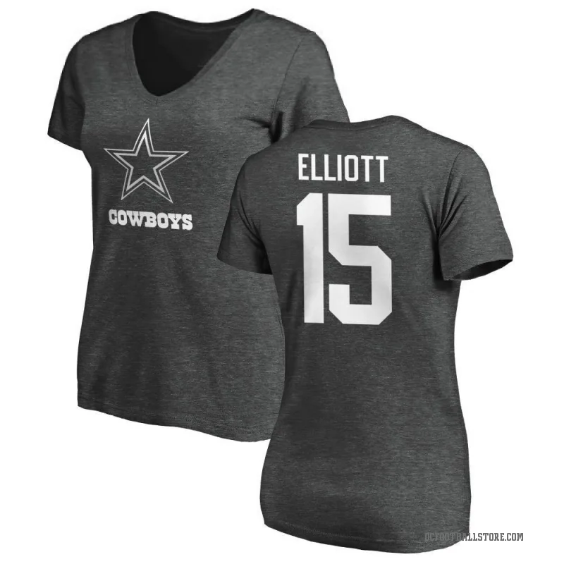 Ezekiel Elliott Women's Ash Dallas Cowboys One Color T-Shirt -