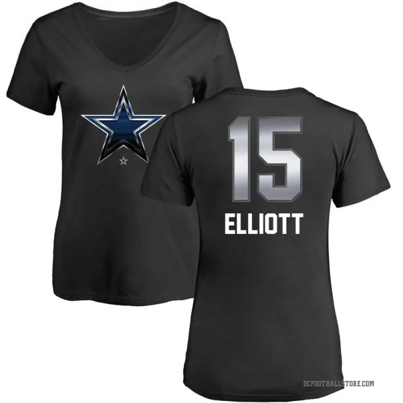 Ezekiel Elliott Women's Black Dallas Cowboys Midnight Mascot T-Shirt -
