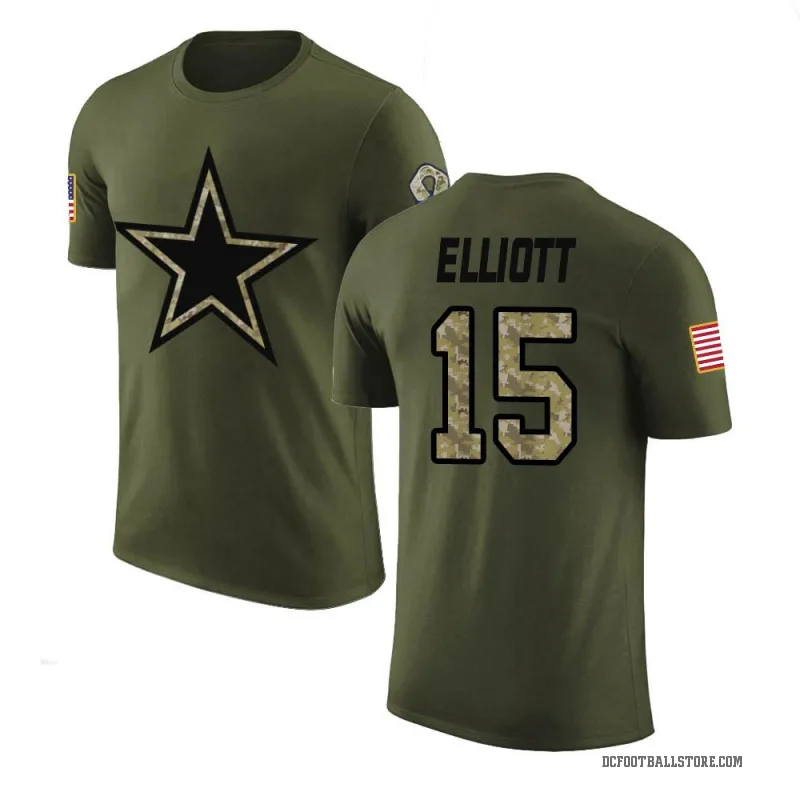 Ezekiel Elliott Youth Olive Dallas Cowboys Salute to Service T-Shirt