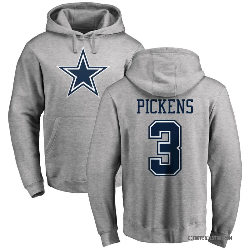 George Pickens Men's Dallas Cowboys Pro Line by Branded Ash Logo Pullover Hoodie