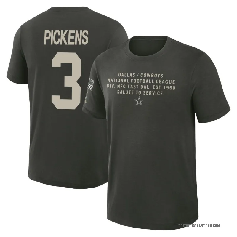 George Pickens Men's Green Dallas Cowboys Forest/ 2025 Salute to Service Sideline Slub T-Shirt
