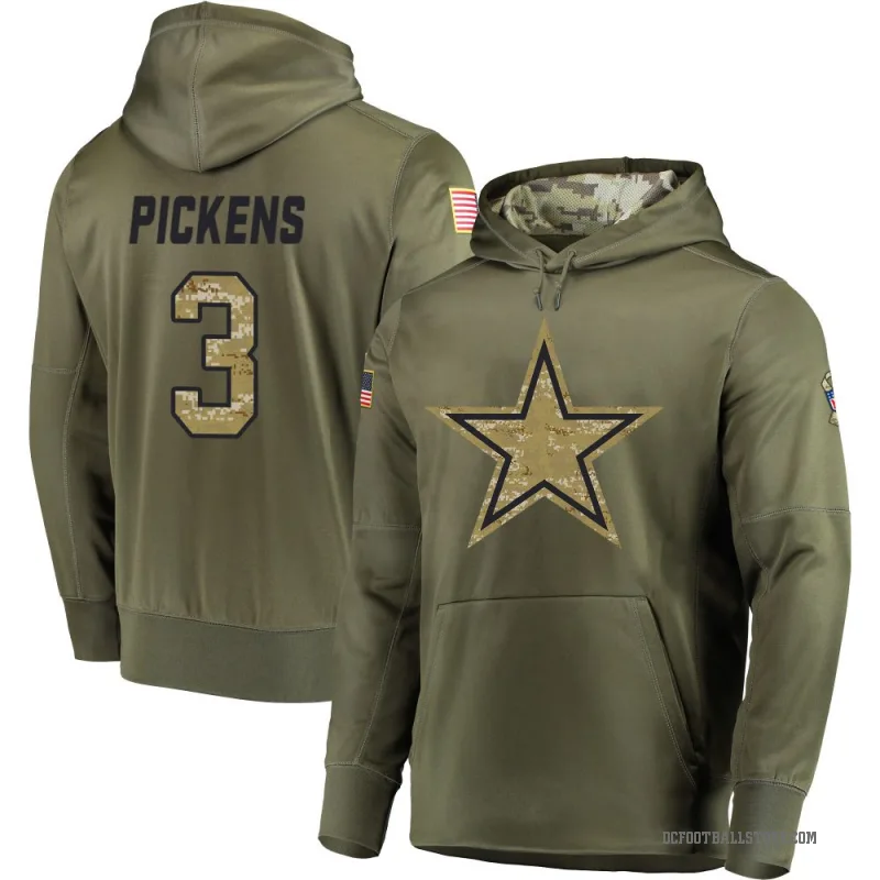George Pickens Men's Olive Dallas Cowboys Salute to Service Pullover Hoodie