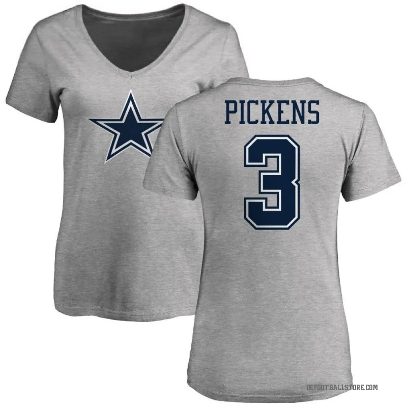 George Pickens Women's Ash Dallas Cowboys Logo T-Shirt -