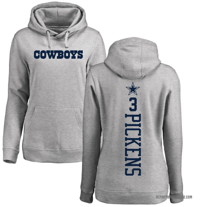 George Pickens Women's Dallas Cowboys Pro Line by Branded Ash Backer Pullover Hoodie