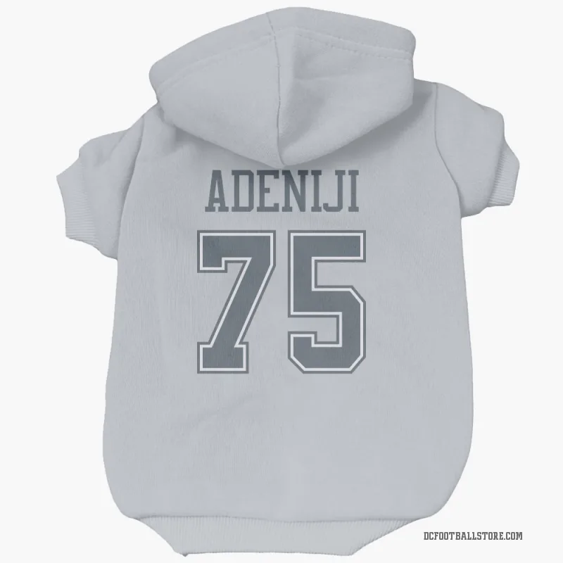 Hakeem Adeniji  Gray Dallas Cowboys  Cat & Dog Pet Hoodie