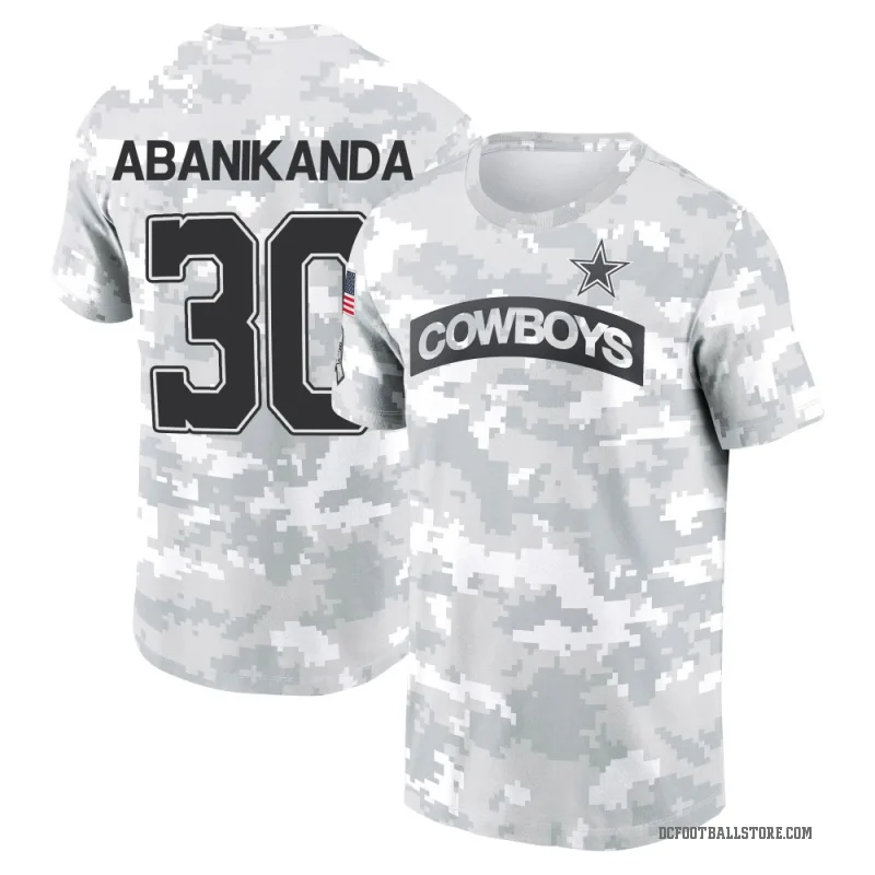 Israel Abanikanda Men's Camo Dallas Cowboys Arctic 2024 Salute to Service Performance T-Shirt