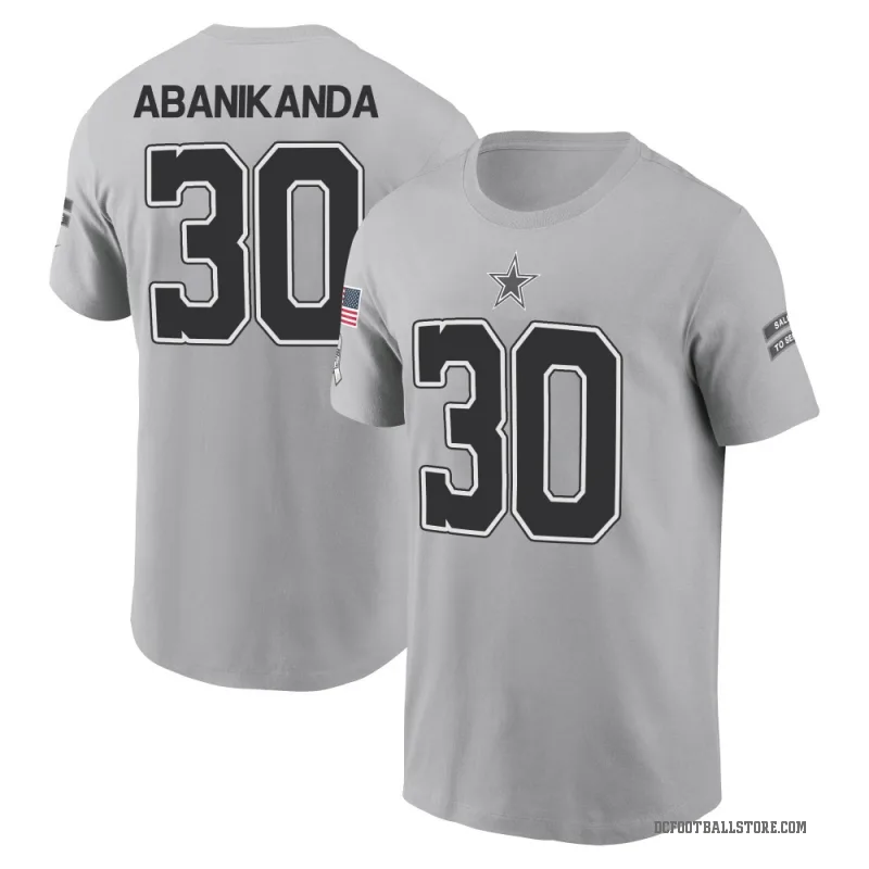 Israel Abanikanda Men's Gray Dallas Cowboys 2024 Salute to Service T-Shirt