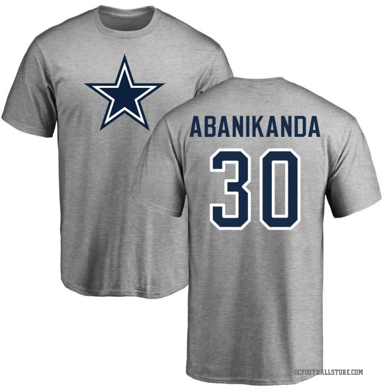 Israel Abanikanda Men's Gray Dallas Cowboys Logo T-shirt -
