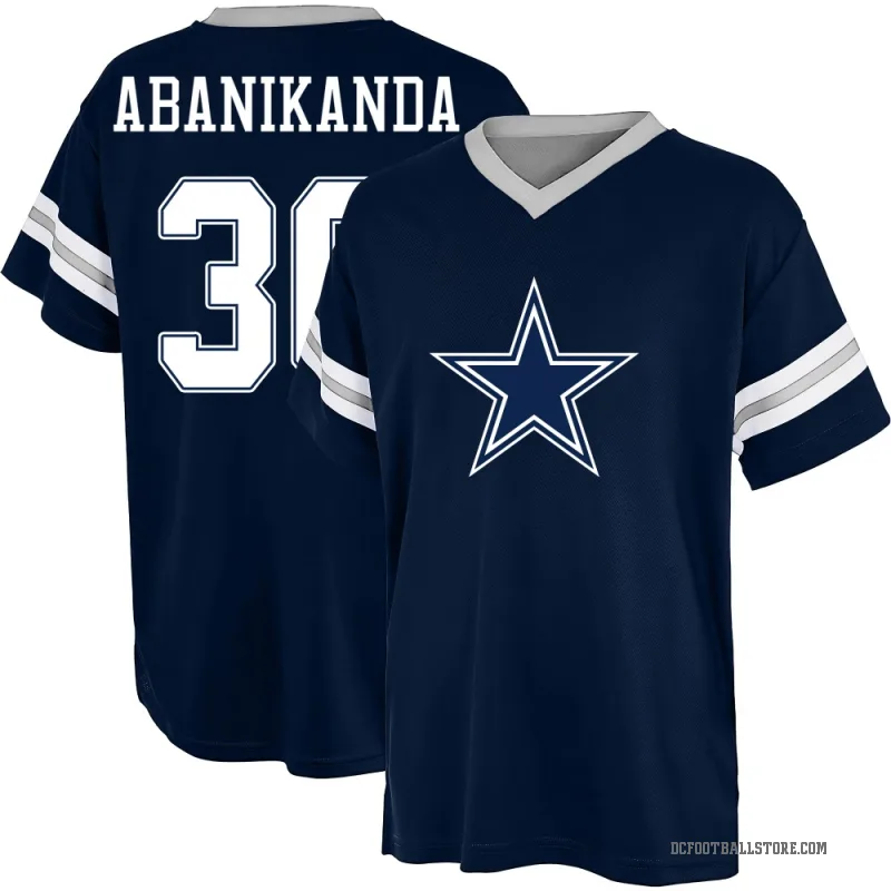 Israel Abanikanda Men's NavyBlue Dallas Cowboys Navy Blue Game Day V-Neck T-Shirt