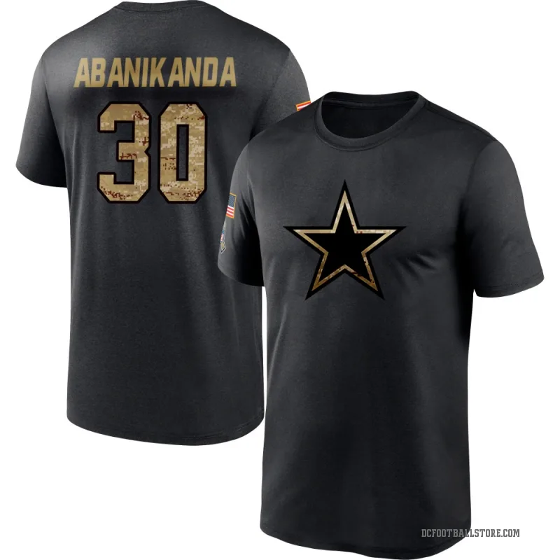 Israel Abanikanda Youth Black Dallas Cowboys 2020 Salute To Service Performance T-Shirt