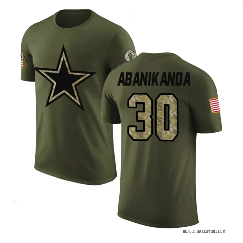 Israel Abanikanda Youth Olive Dallas Cowboys Salute to Service T-Shirt