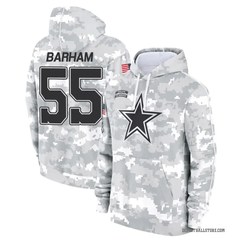 Jaishawn Barham Men's Camo Dallas Cowboys Arctic 2024 Salute to Service Club Fleece Pullover Hoodie