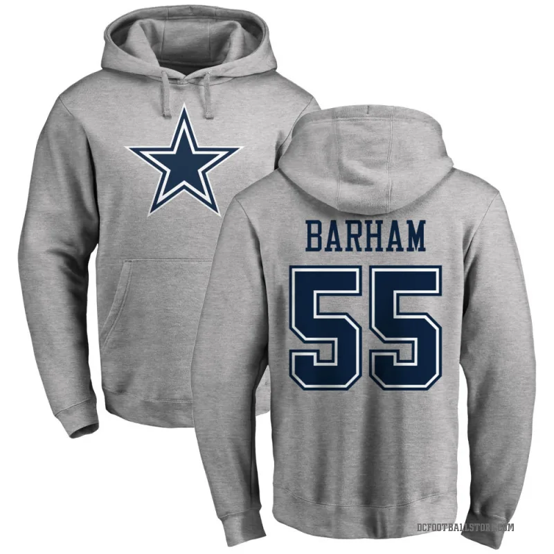 Jaishawn Barham Men's Dallas Cowboys Pro Line by Branded Ash Logo Pullover Hoodie
