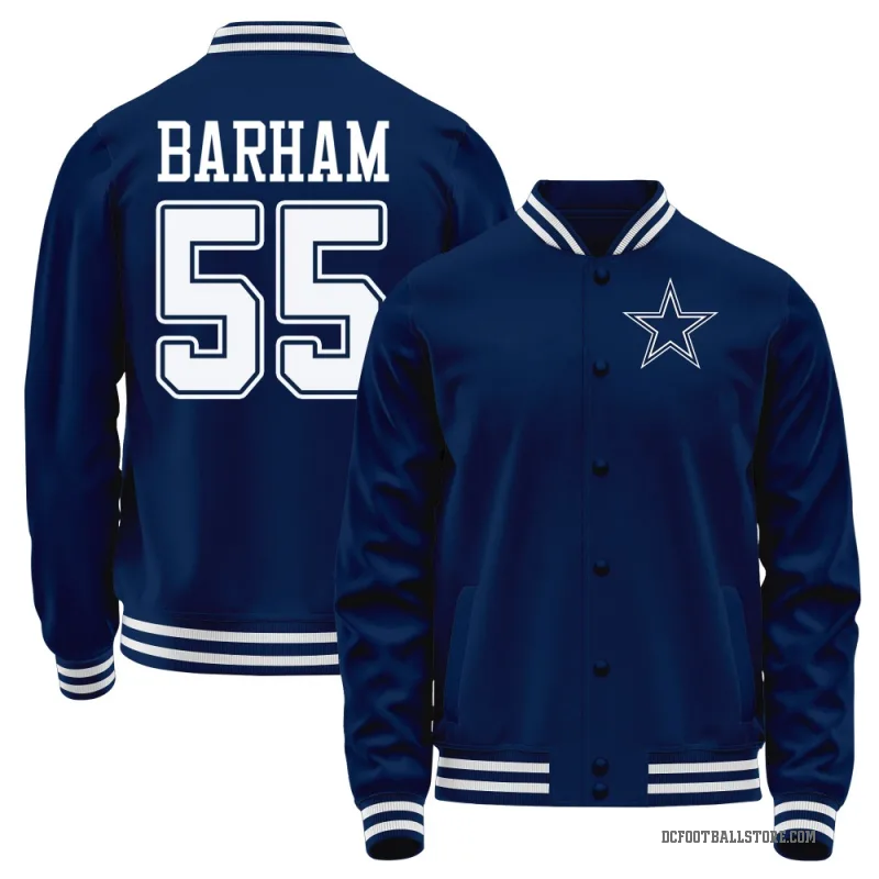 Jaishawn Barham Men's Navy Dallas Cowboys Full-Snap Jacket