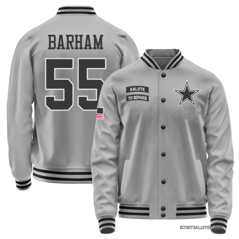 Jaishawn Barham Youth Gray Dallas Cowboys Salute to Service Performance Jacket