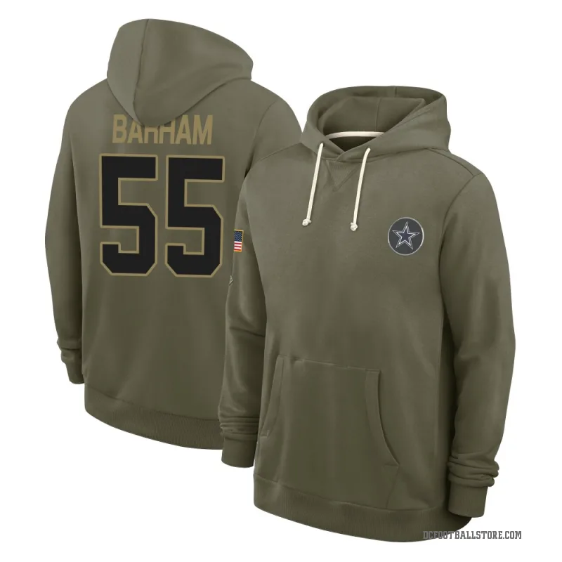 Jaishawn Barham Youth Olive Dallas Cowboys 2025 Salute to Service Hoodie