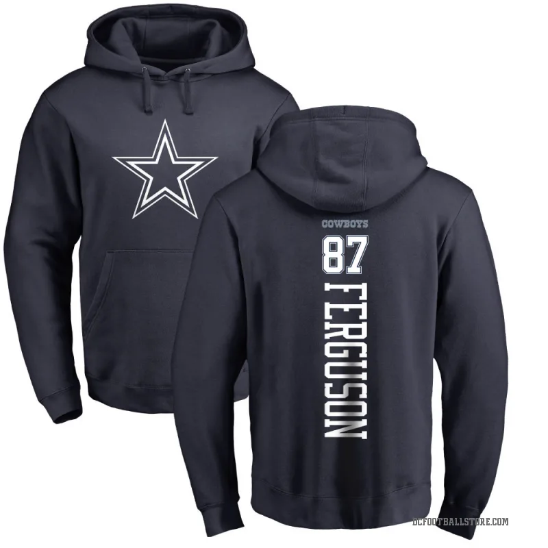 Jake Ferguson Men's Navy Dallas Cowboys Pro Line by Branded Backer Pullover Hoodie
