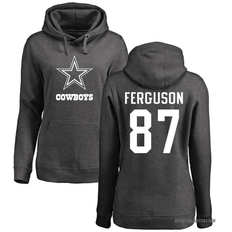 Jake Ferguson Women's Dallas Cowboys Pro Line by Branded Ash One Color Pullover Hoodie