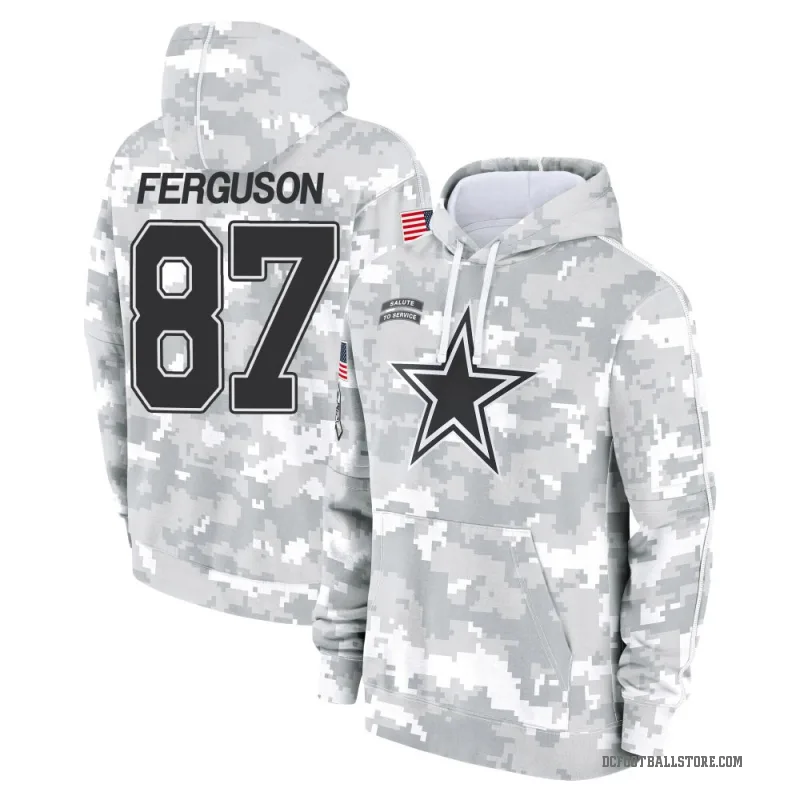 Jake Ferguson Youth Camo Dallas Cowboys Arctic 2024 Salute to Service Club Fleece Pullover Hoodie