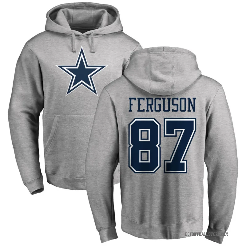 Jake Ferguson Youth Dallas Cowboys Pro Line by Branded Ash Logo Pullover Hoodie