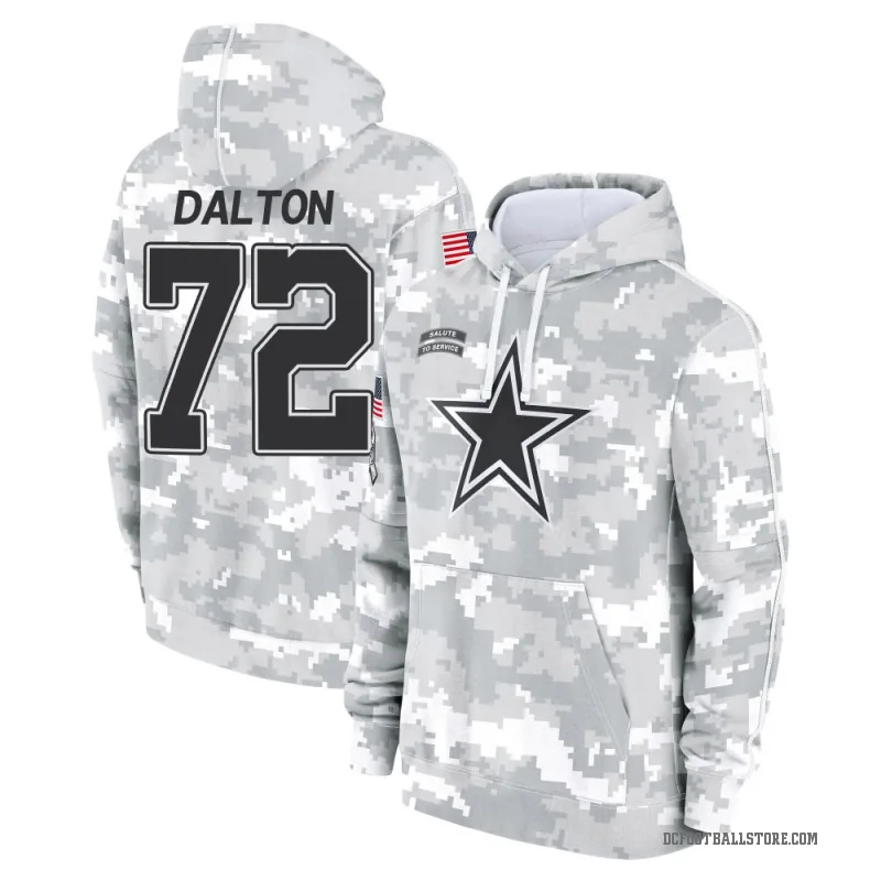 Jalen Dalton Men's Camo Dallas Cowboys Arctic 2024 Salute to Service Club Fleece Pullover Hoodie