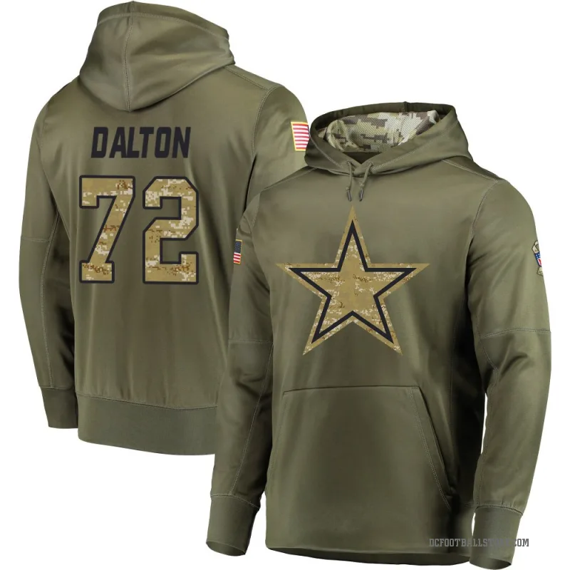 Jalen Dalton Men's Olive Dallas Cowboys Salute to Service Pullover Hoodie