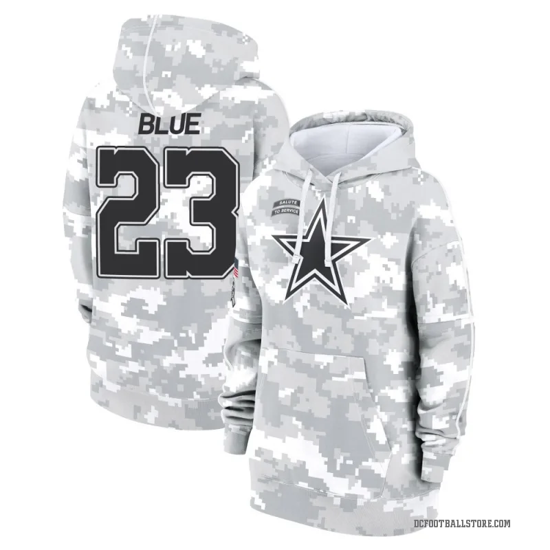 Jaydon Blue Women's Blue Dallas Cowboys Arctic Camo 2024 Salute to Service Club Fleece Pullover Hoodie