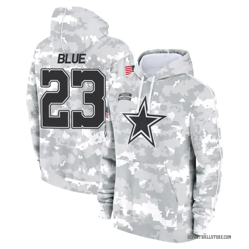 Jaydon Blue Youth Blue Dallas Cowboys Arctic Camo 2024 Salute to Service Club Fleece Pullover Hoodie