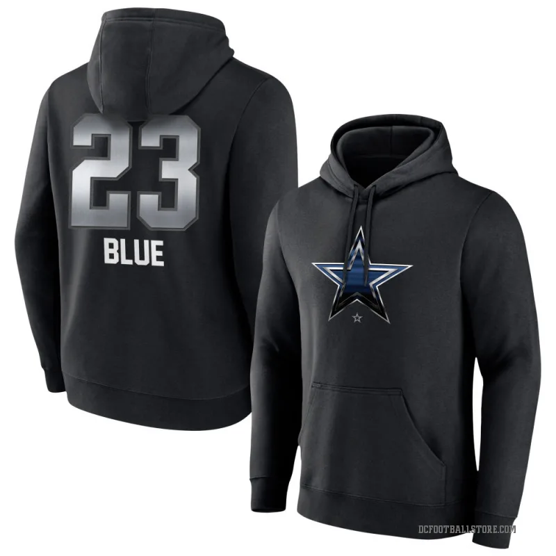 Jaydon Blue Youth Blue Dallas Cowboys Black Midnight Mascot Pullover Hoodie