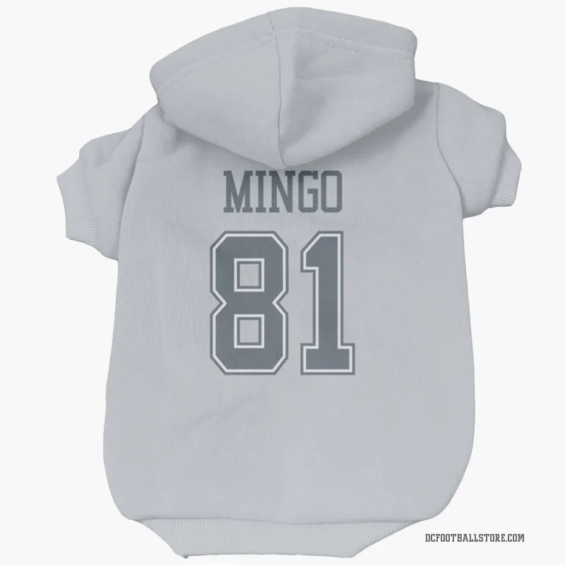 Jonathan Mingo  Gray Dallas Cowboys  Cat & Dog Pet Hoodie