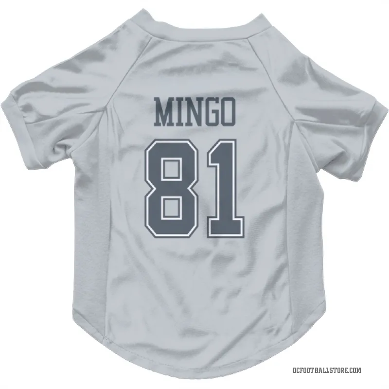 Jonathan Mingo  Gray Dallas Cowboys  Cat & Dog Pet Jersey