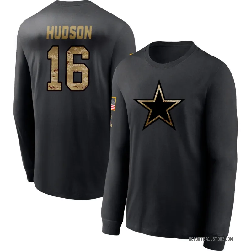 Jordan Hudson Men's Black Dallas Cowboys 2020 Salute To Service Sideline Performance Long Sleeve T-Shirt
