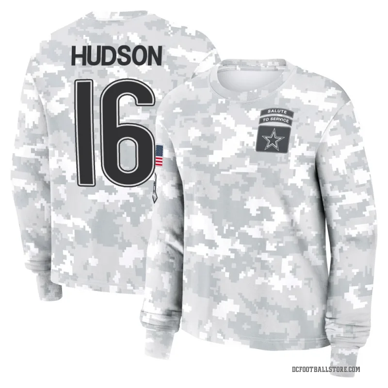 Jordan Hudson Women's Camo Dallas Cowboys Arctic 2024 Salute to Service Long Sleeve T-Shirt