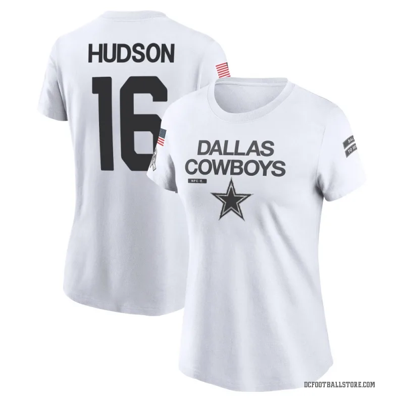 Jordan Hudson Women's White Dallas Cowboys 2024 Salute to Service Performance T-Shirt