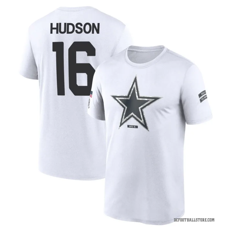 Jordan Hudson Youth White Dallas Cowboys 2024 Salute to Service Performance T-Shirt