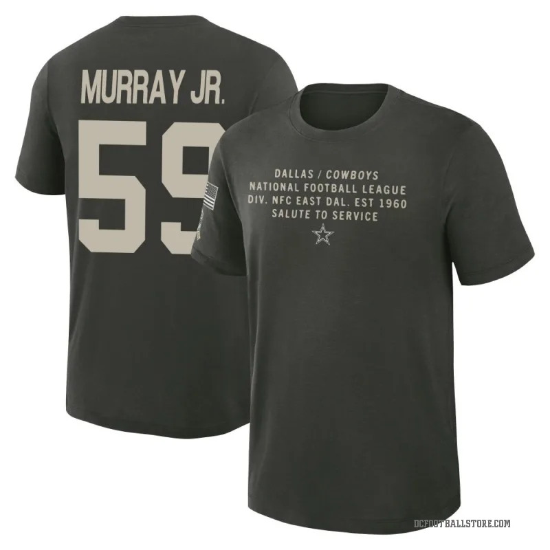 Kenneth Murray Jr. Men's Green Dallas Cowboys Forest/ 2025 Salute to Service Sideline Slub T-Shirt