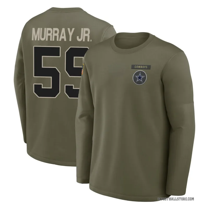 Kenneth Murray Jr. Men's Olive Dallas Cowboys 2025 Salute to Service Sideline Coaches Long Sleeve T-Shirt