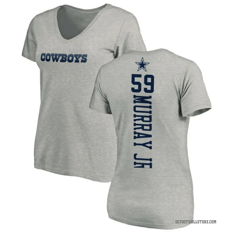 Kenneth Murray Jr. Women's Ash Dallas Cowboys Backer Slim Fit T-Shirt -