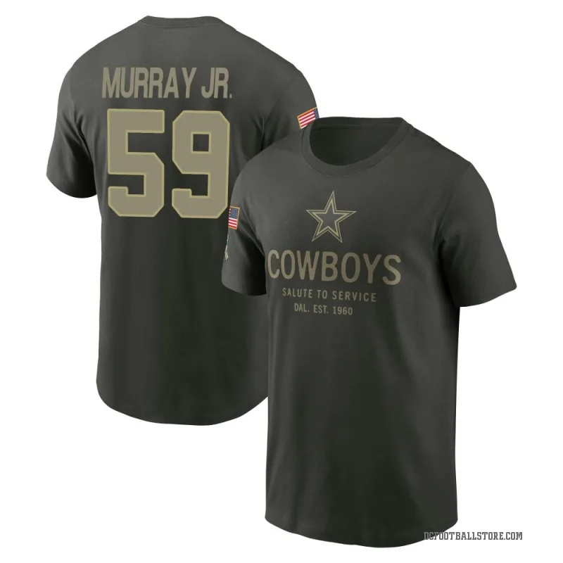 Kenneth Murray Jr. Youth Green Dallas Cowboys Forest/ 2025 Salute to Service Sideline Primary Edge T-Shirt