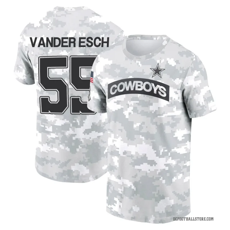 Leighton Vander Esch Men's Camo Dallas Cowboys Arctic 2024 Salute to Service Performance T-Shirt